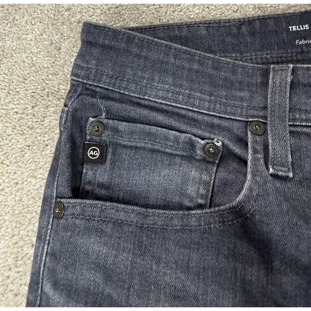 AG Adriano Goldschmied Tellis Modern Slim Jeans Men's 38x32 (Fits 36x27) Gray
